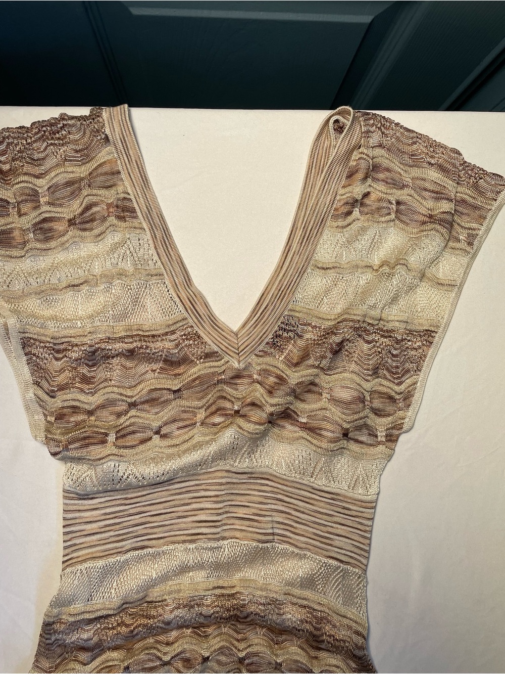 Y2K Bebe Knit V Neck Maxi Dress With Adjustable Strap Liner Size Small - Picture 3 of 8